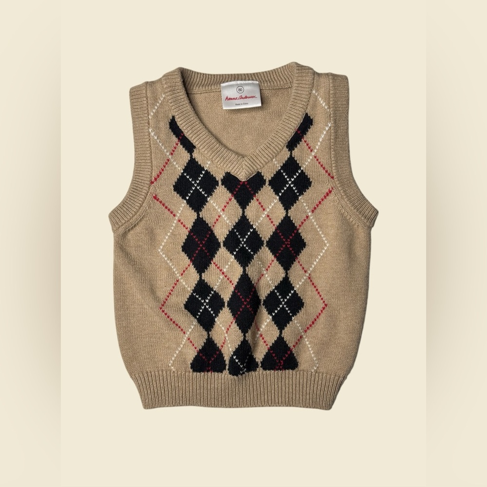 Argyle Knit Sweater Vest